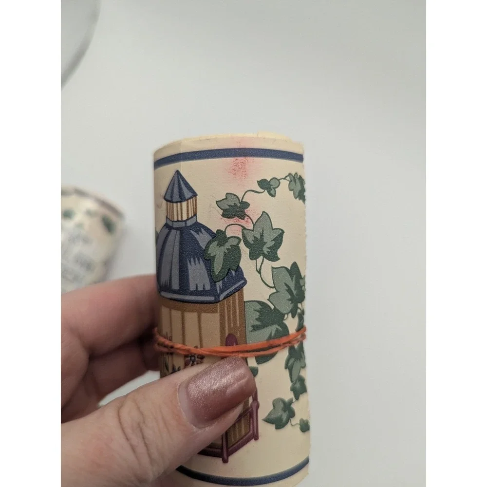Vintage Country Cottage Birdhouse Ivy Pre‎ Pasted Wallpaper Border Pattern 0293